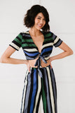 Dress Day So Divine Striped Crop Top and Pants Set