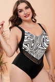 Full Size Two-Tone One-Piece Swimsuit