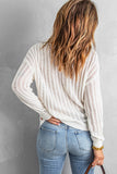 Dropped Shoulder Openwork Sweater