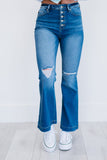 Kancan Denim Skies Full Size Run Flare Jeans