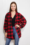 GeeGee Happy Harvest Plaid Button Up Tunic