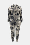 Full Size Tie-Dye Hoodie and Drawstring Joggers Set