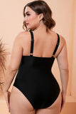 Full Size Two-Tone One-Piece Swimsuit