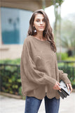 Openwork Boat Neck Sweater with Scalloped Hem