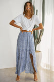 Floral Asymmetrical Maxi Skirt