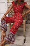 Bohemian Flutter Sleeve Tied Jumpsuit