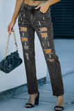 It's All So Simple Distressed Straight Leg Jeans