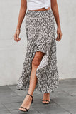 Floral Asymmetrical Maxi Skirt