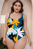 Full Size Printed Adjustable Strap One-Piece Swimsuit