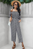 Ditsy Floral Off-Shoulder Wide Leg Jumpsuit