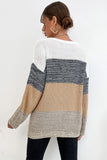 Striped Round Neck Long Sleeve Sweater