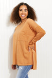 Zenana This Weekend Full Size Melange Jacquard High-Low Sweater