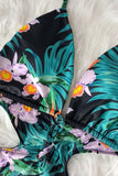 Floral Hammock Side Hallow Out Backless Maillot