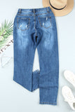 It's All So Simple Distressed Straight Leg Jeans