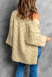 Scalloped Hem Open Front Cardigan